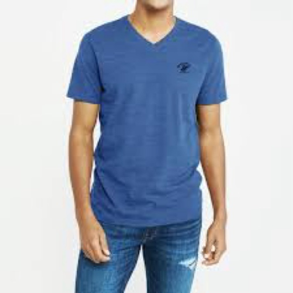 Teal V-Neck Men's Shirt